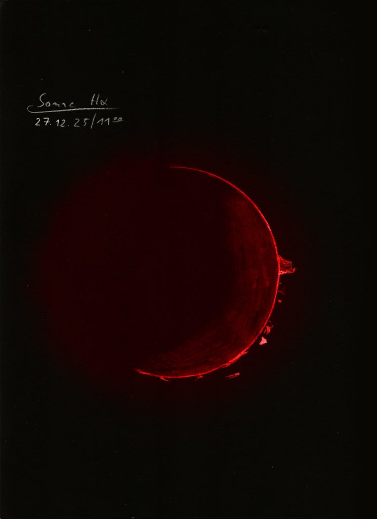 Sonne H-Alpha Zeichnung